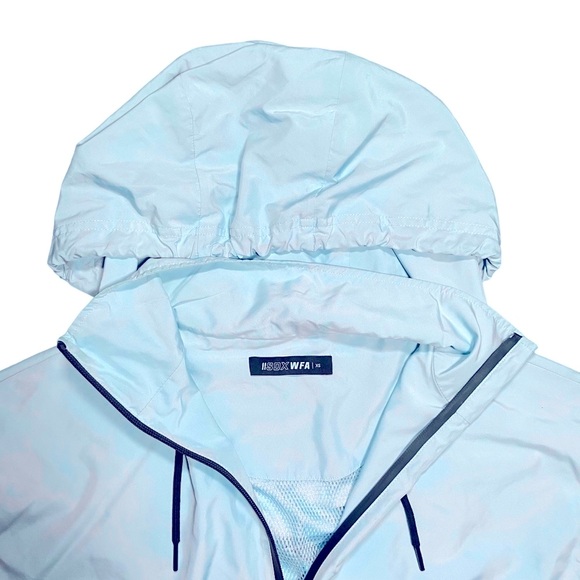White Fox Skylar Windbreaker Sky Blue Womens XS Hooded Lightweight 1/4 Zip - Picture 6 of 7